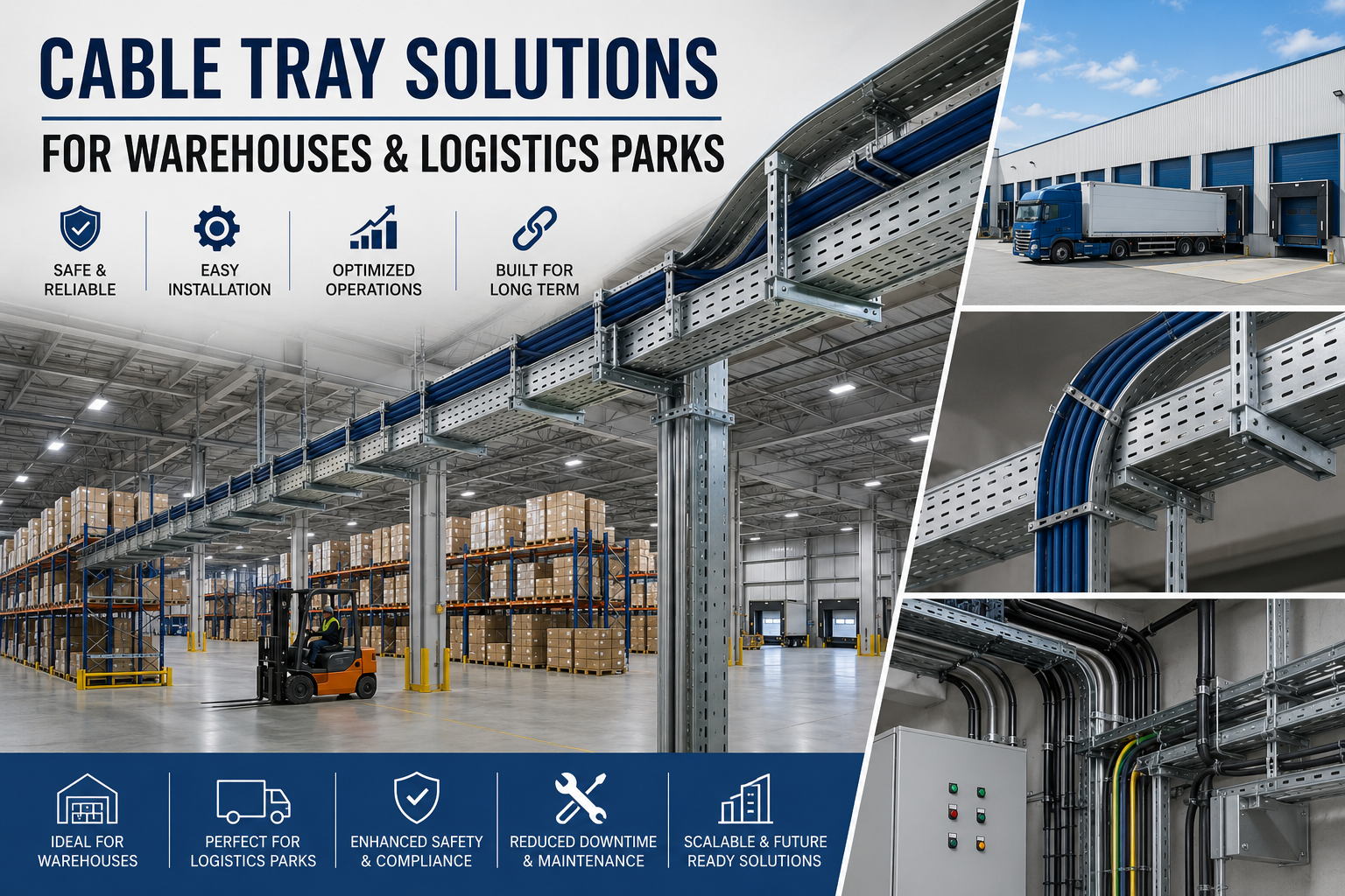 Cable Tray Solutions for Logistics Parks | Hutaib Electricals